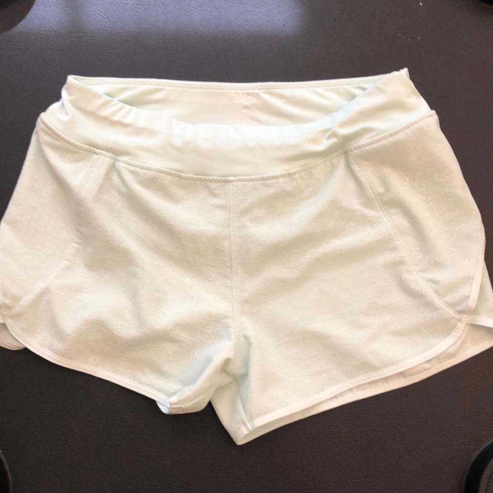 Mint green floral shorts XL